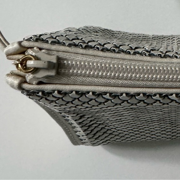 Whiting & Davis Vintage Cream Mesh Crossbody / Clutch purse - Picture 11 of 15
